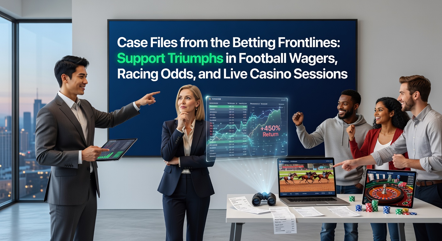 A dynamic scene of a support agent assisting a bettor during a live soccer match, with screens showing odds and chat bubbles active