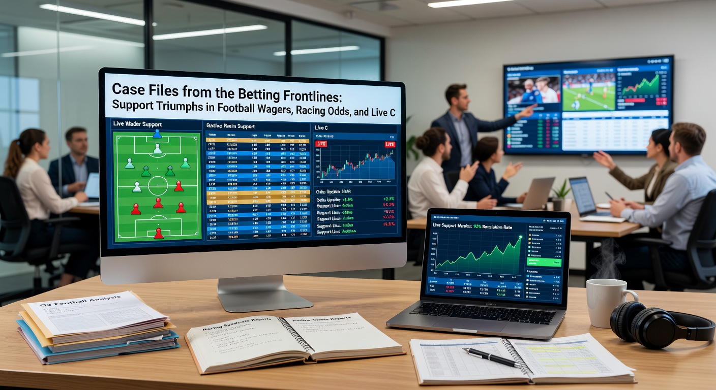 Support dashboard in action during a horse racing event, displaying chat logs, odds feeds, and resolution timers