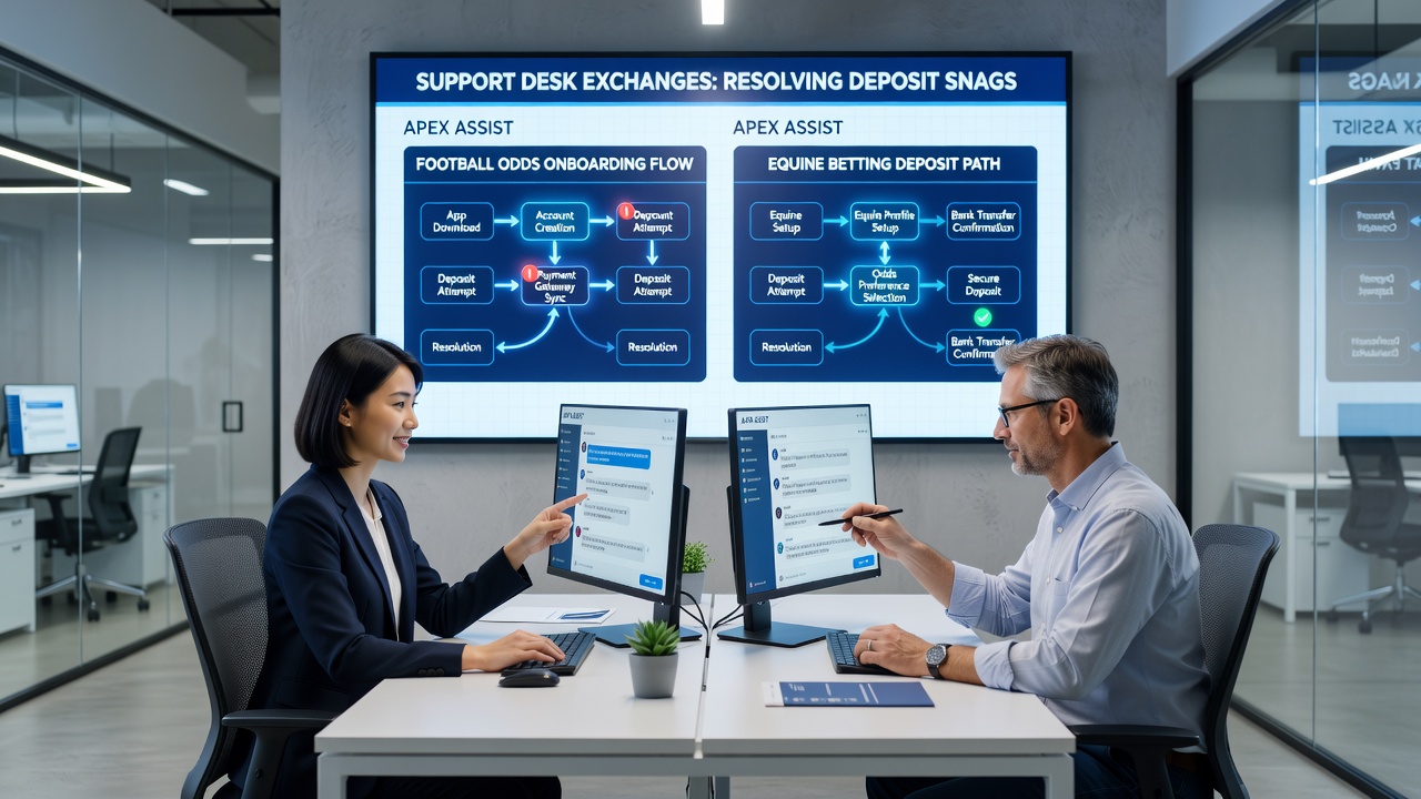 User interacting with support chat during deposit troubleshooting on a betting app