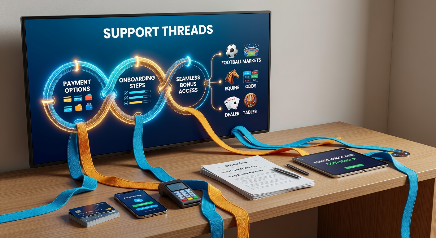 Visual representation of integrated support systems connecting payments, onboarding, and bonus access across football, horse racing, and live dealer platforms